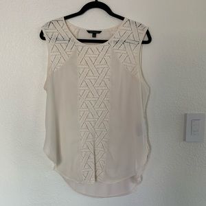 Cream sleeveless Banana Republic blouse